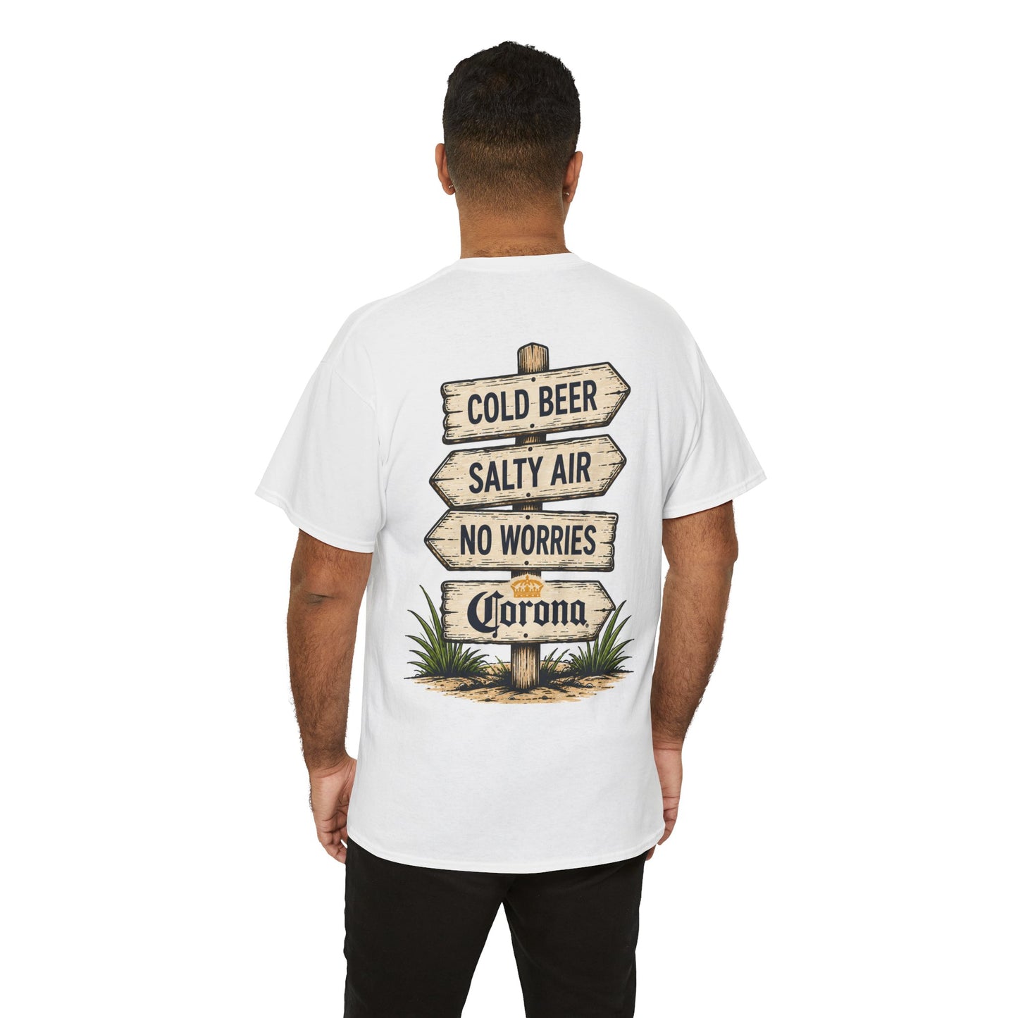 Cold Beer, Salty Air, No Worries Corona | T-Shirt